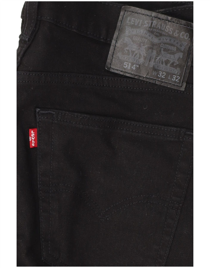 Levi's Uomo 514 Jeans dritti W32 L32 Cotone Nero