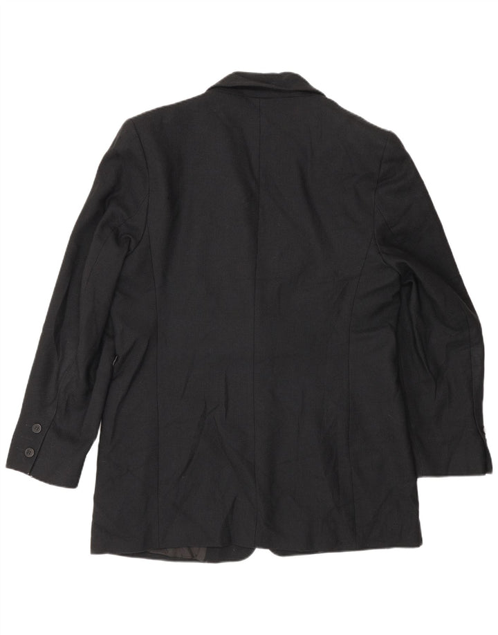 Giacca blazer a 1 bottone Marks & Spencer da donna UK 16 grande lana nera