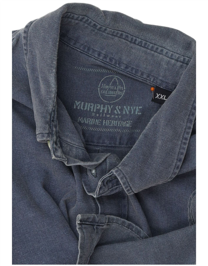 MURPHY & NYE Mens Shirt 2XL Navy Blue
