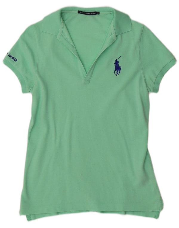 Polo da donna Ralph Lauren UK 10 piccola in cotone verde