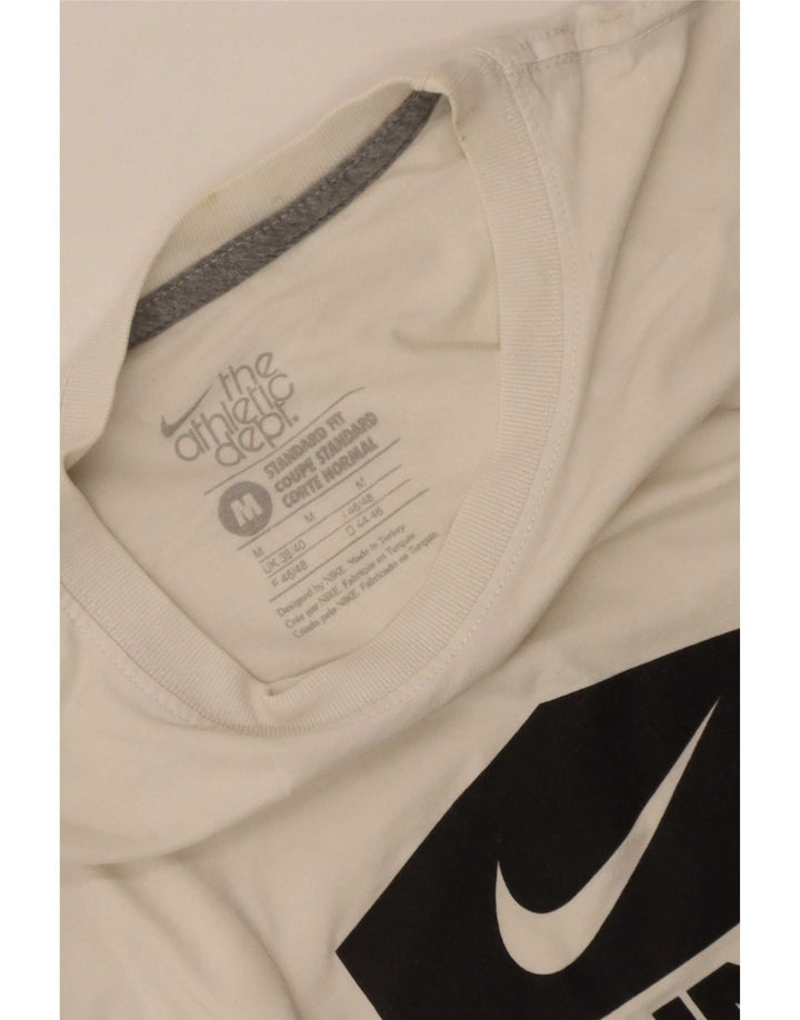T-shirt grafica da uomo Nike Standard Fit UK 38/40 medio bianco