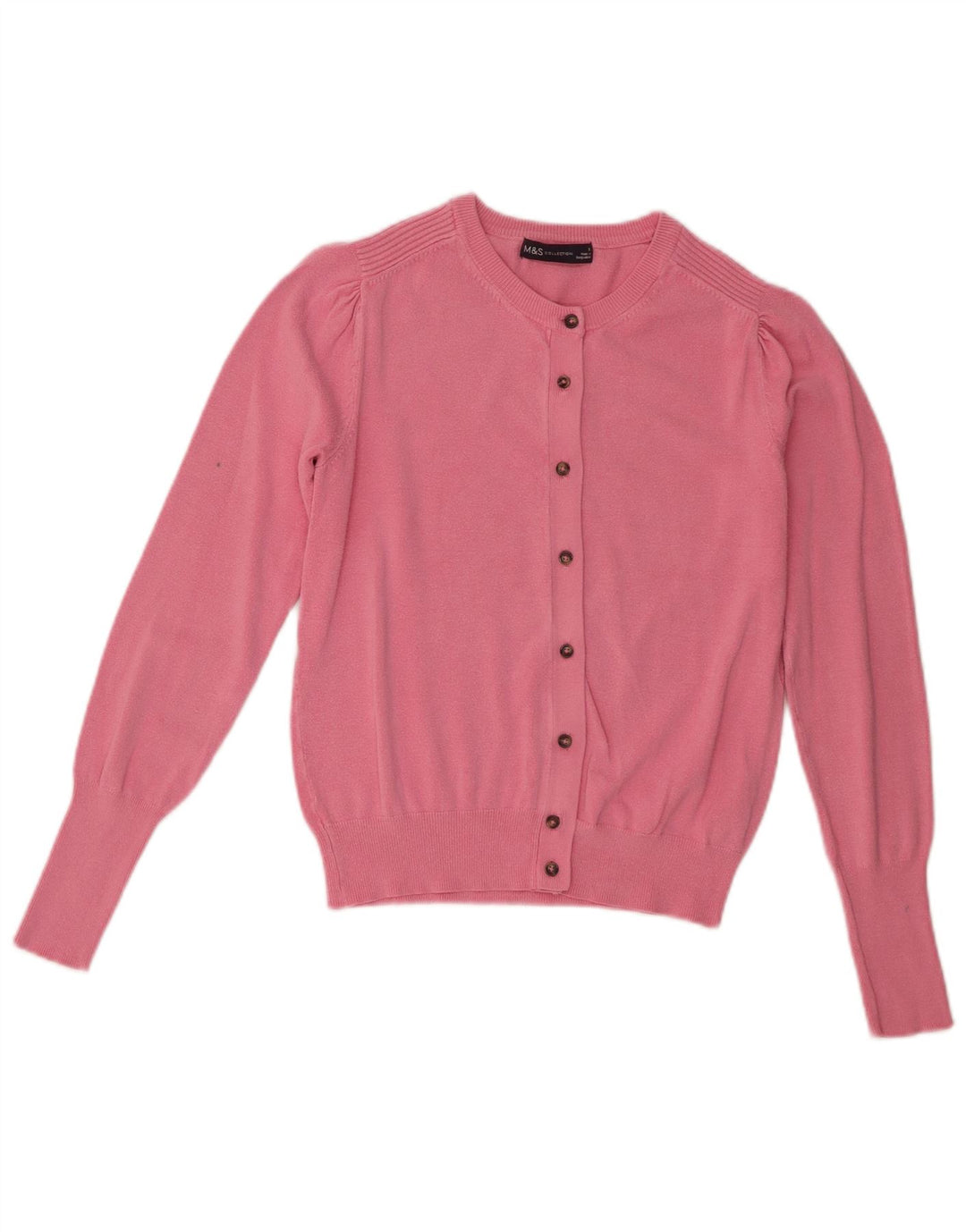 Maglione cardigan da donna Marks & Spencer UK 8 Small Rosa Viscosa