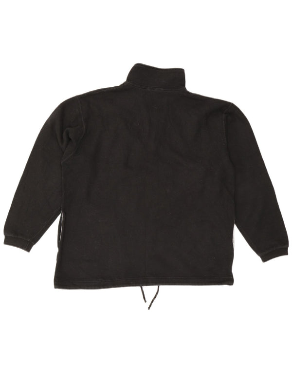 Felpa da donna con zip e collo Champion, UK 14, cotone nero medio