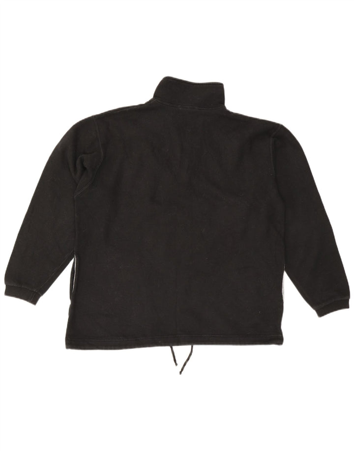 Felpa da donna con zip e collo Champion, UK 14, cotone nero medio
