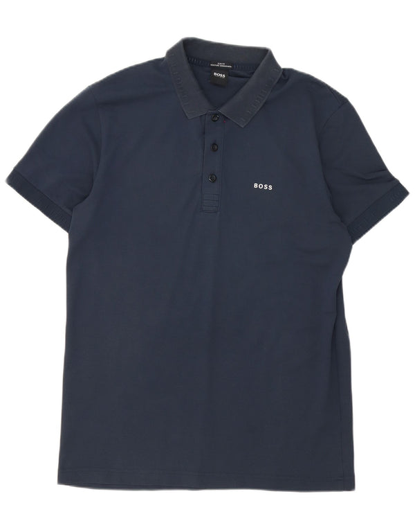 Polo da uomo slim fit Hugo Boss blu navy medio