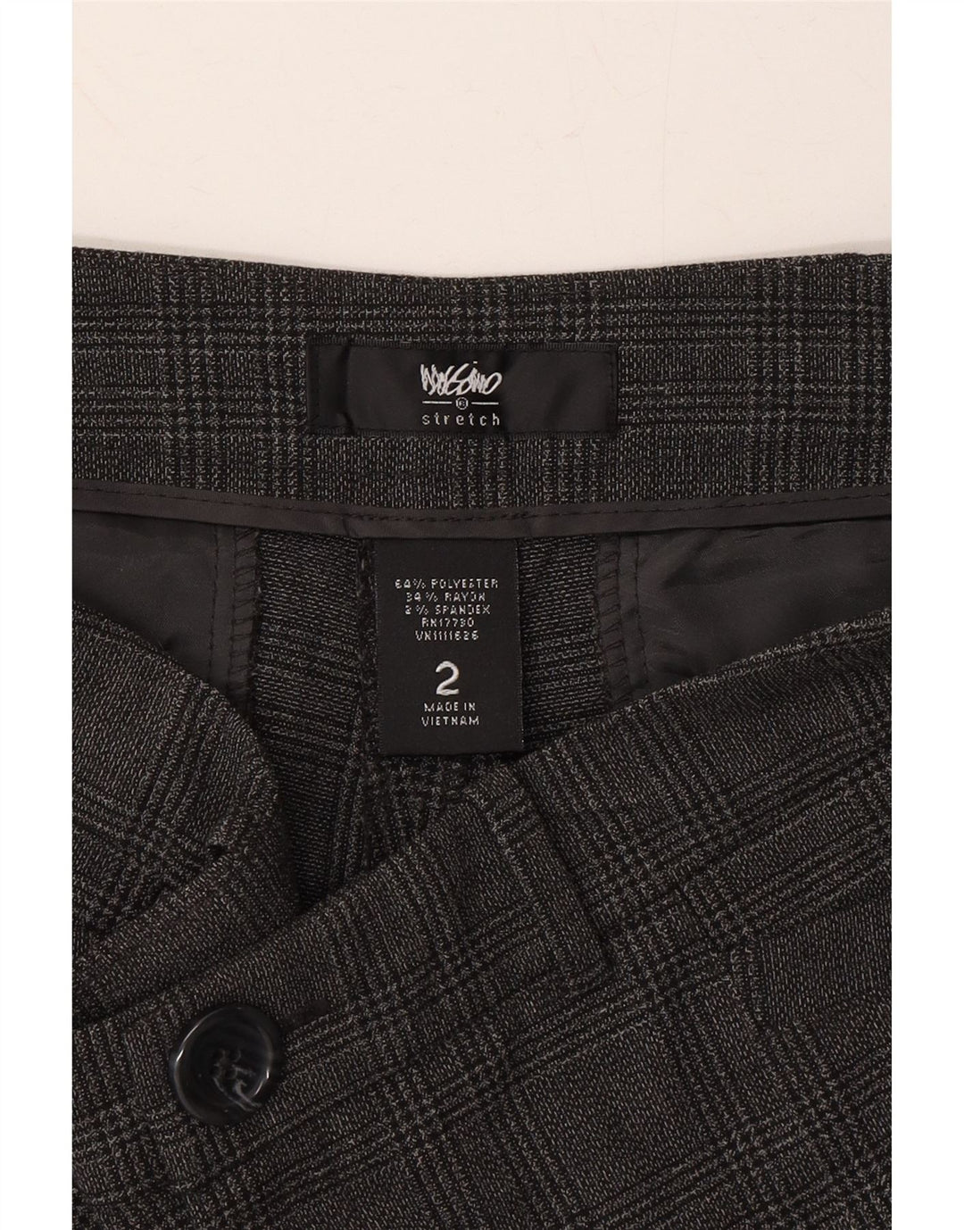 MOSSIMO Womens Bootcut Casual Trousers US 2 XS W30 L29 Grey Check Vintage Mossimo and Second-Hand Mossimo from Messina Hembry 