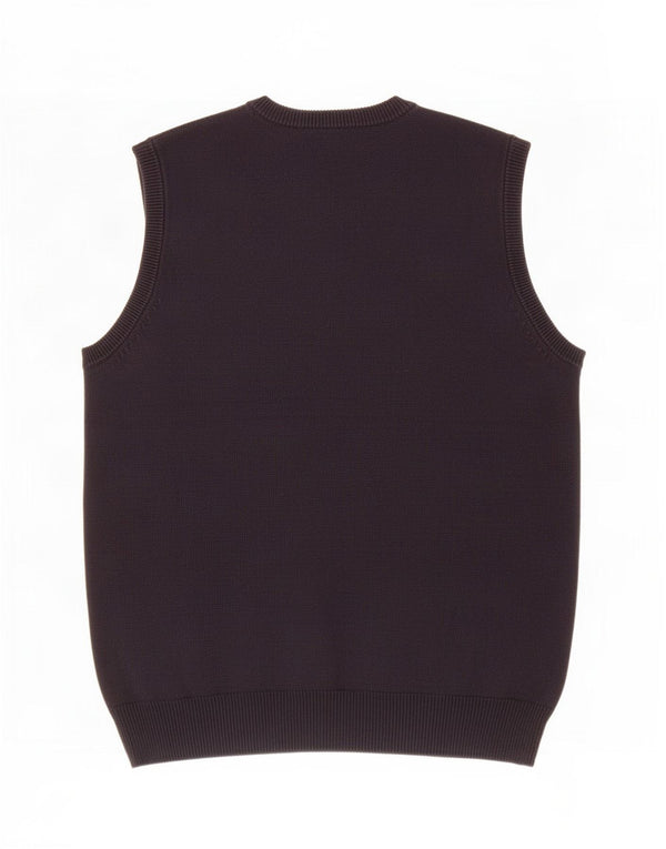 Canotta da uomo Marks & Spencer blu Harbour Vest piccola in cotone blu scuro