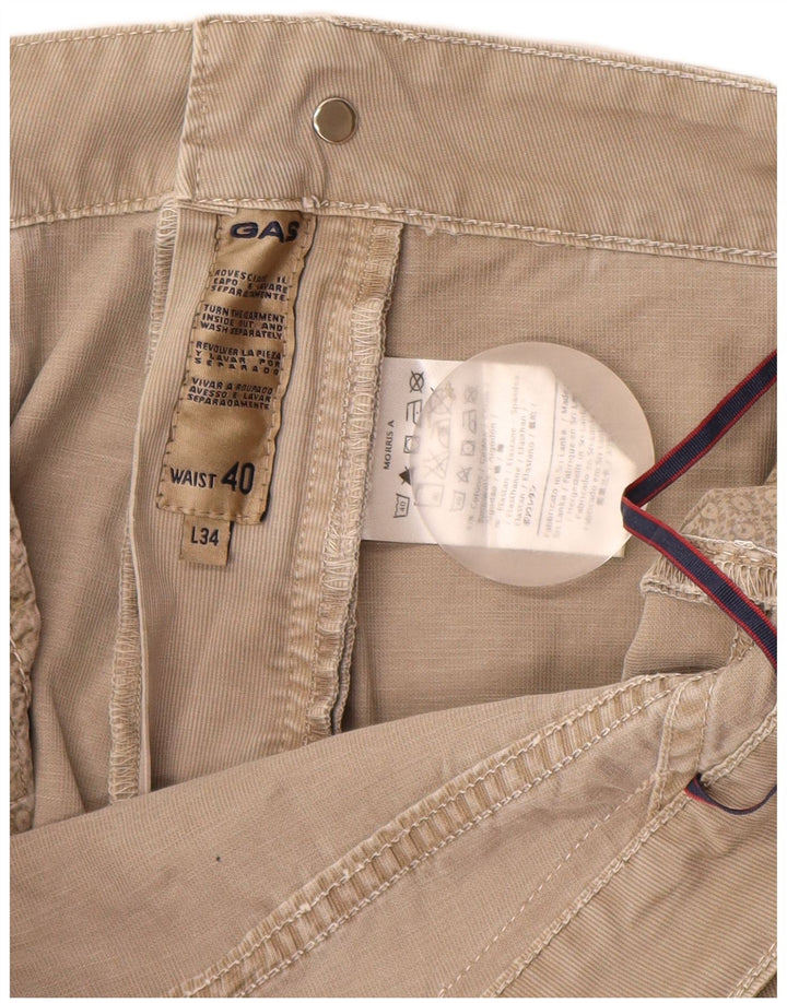 Pantaloni casual dritti da uomo GAS W40 L30 in cotone beige