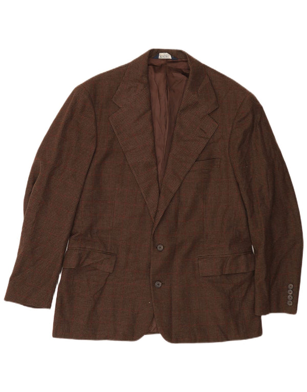 Giacca blazer a 2 bottoni da uomo Polo Ralph Lauren UK 42 grande pied de poule marrone