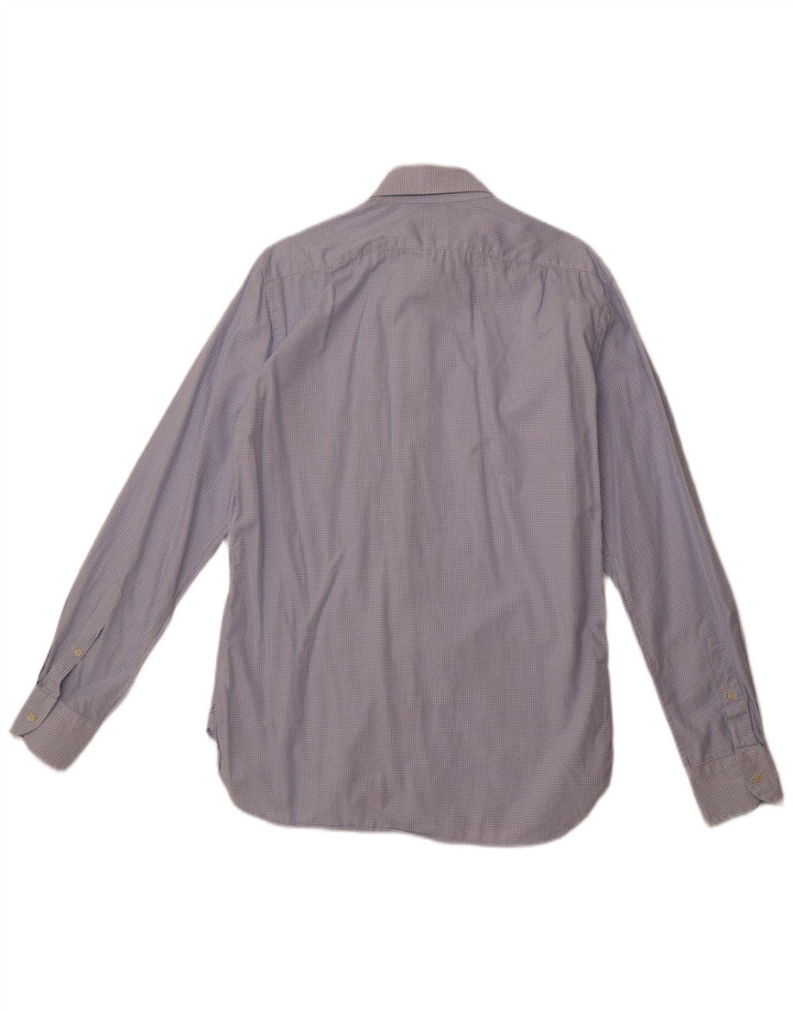 BOGGI Camicia da uomo su misura taglia 40 15 3/4 a quadri blu medio