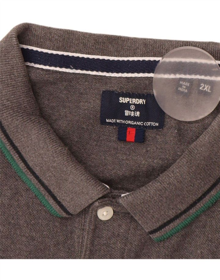 Polo da uomo Superdry 2XL in cotone grigio