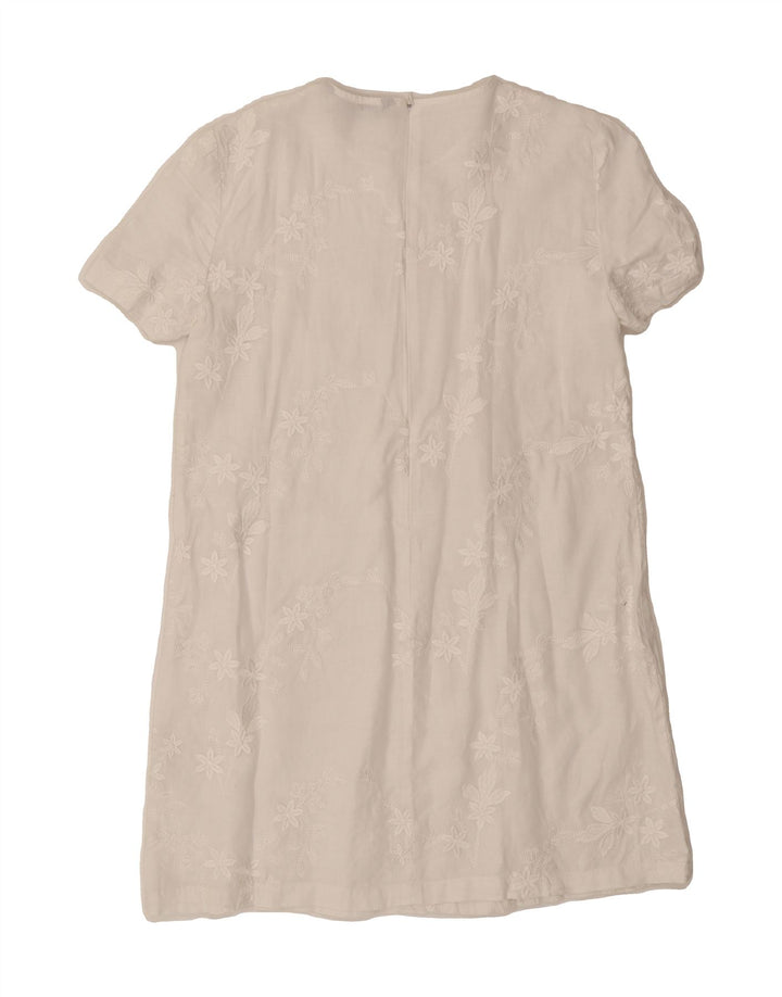ZARA Womens Sheath Dress UK 10 Small White Floral Vintage Zara and Second-Hand Zara from Messina Hembry 