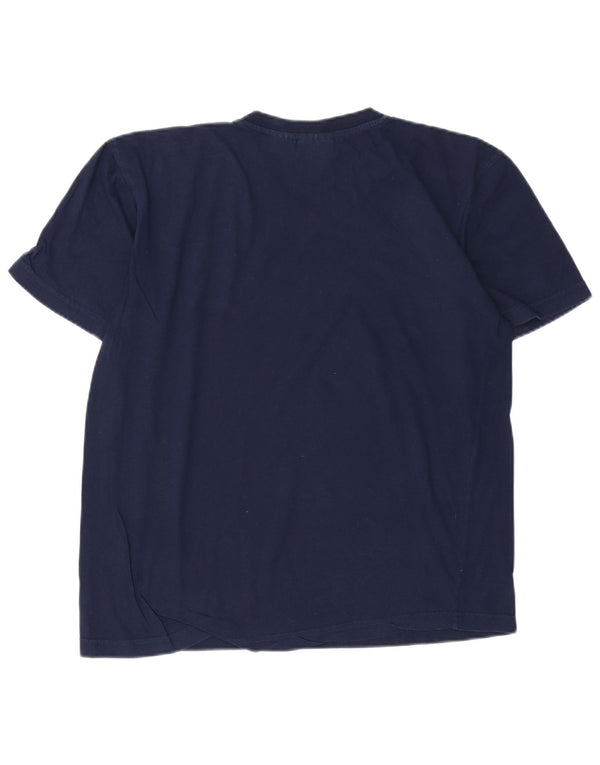 T-shirt da uomo FILA Top medio in cotone blu navy