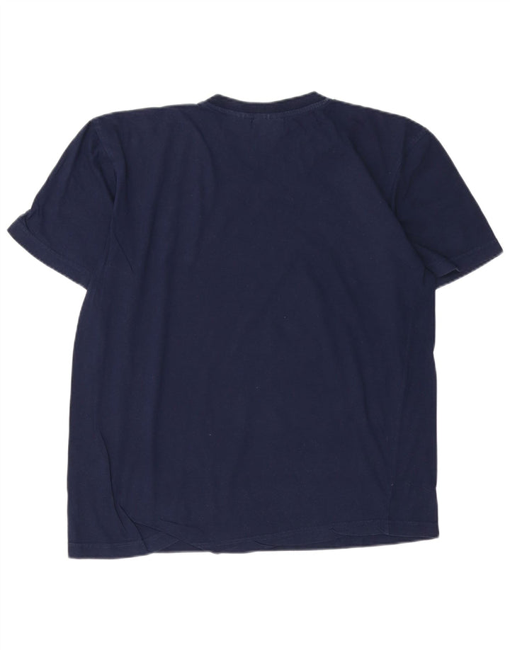 T-shirt da uomo FILA Top medio in cotone blu navy