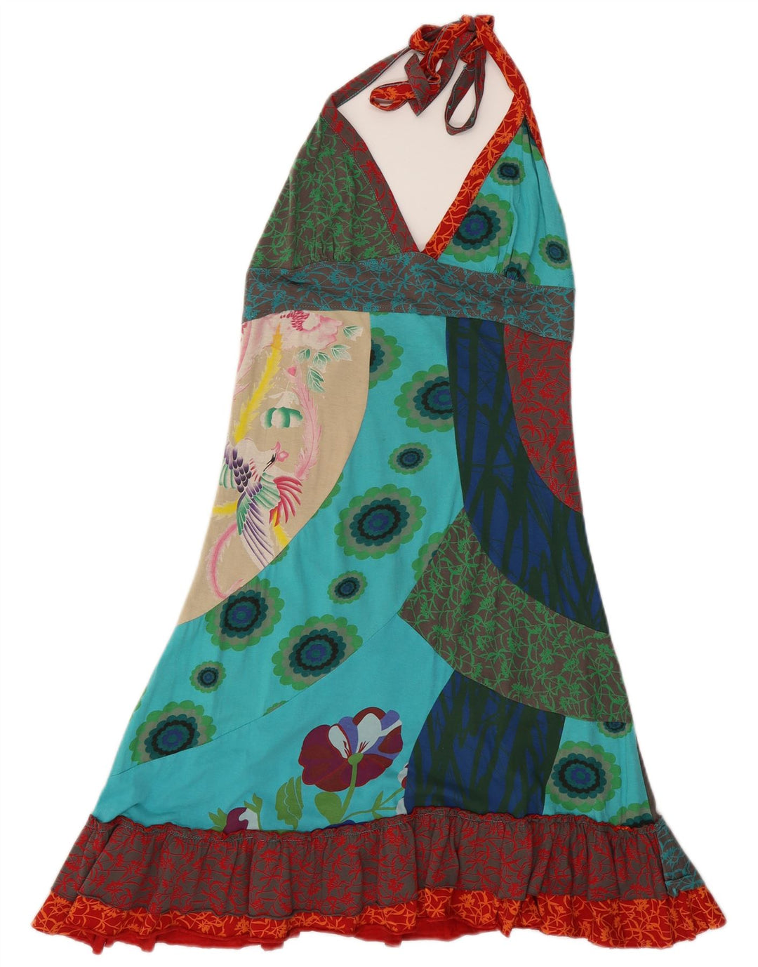 Desigual Womens Graphic Halter Dress UK 8 Piccolo floreale multicolore