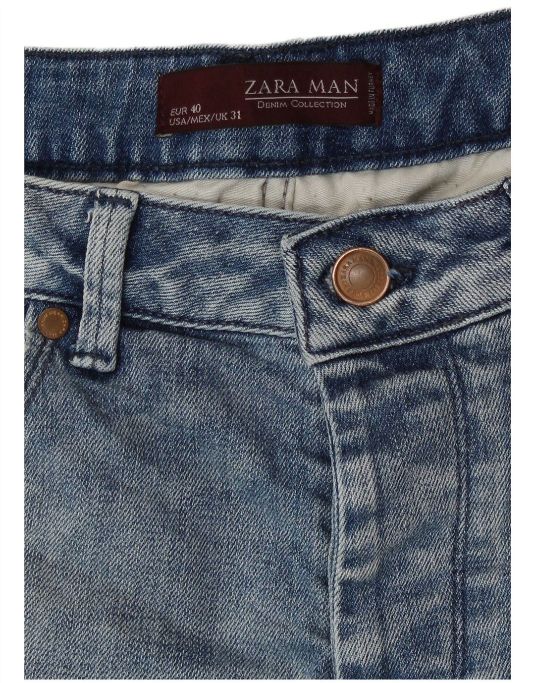 Jeans skinny da uomo Zara EU 40 medio W31 L28 blu