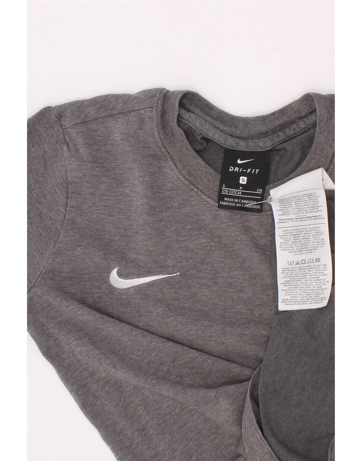 T-shirt Nike bambino Dri Fit Top 8-9 anni piccola in cotone grigio