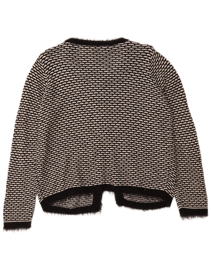 Maglione cardigan da donna Marks & Spencer UK 12 Medio Nero geometrico