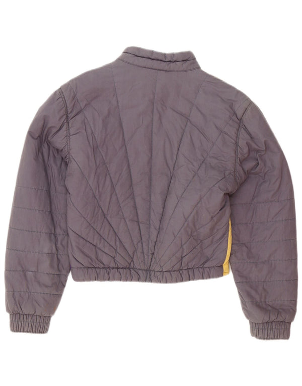 Giacca imbottita corta da donna Pierre Cardin UK 14 grande cotone color grigio grigio