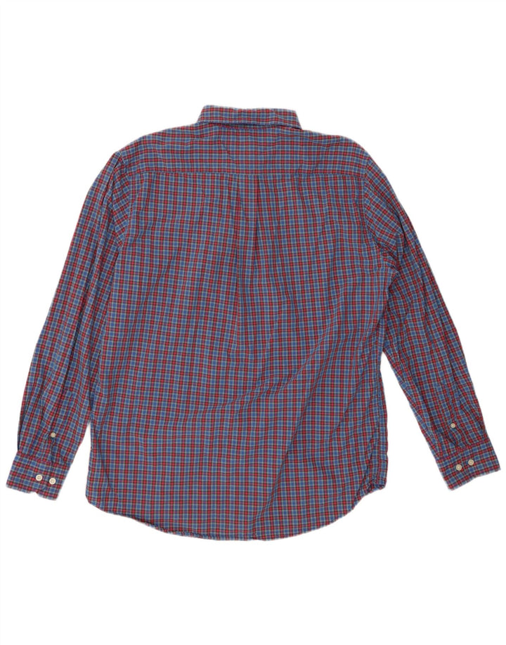 TOMMY HILFIGER Camicia Heritage da uomo in cotone a quadri blu grandi
