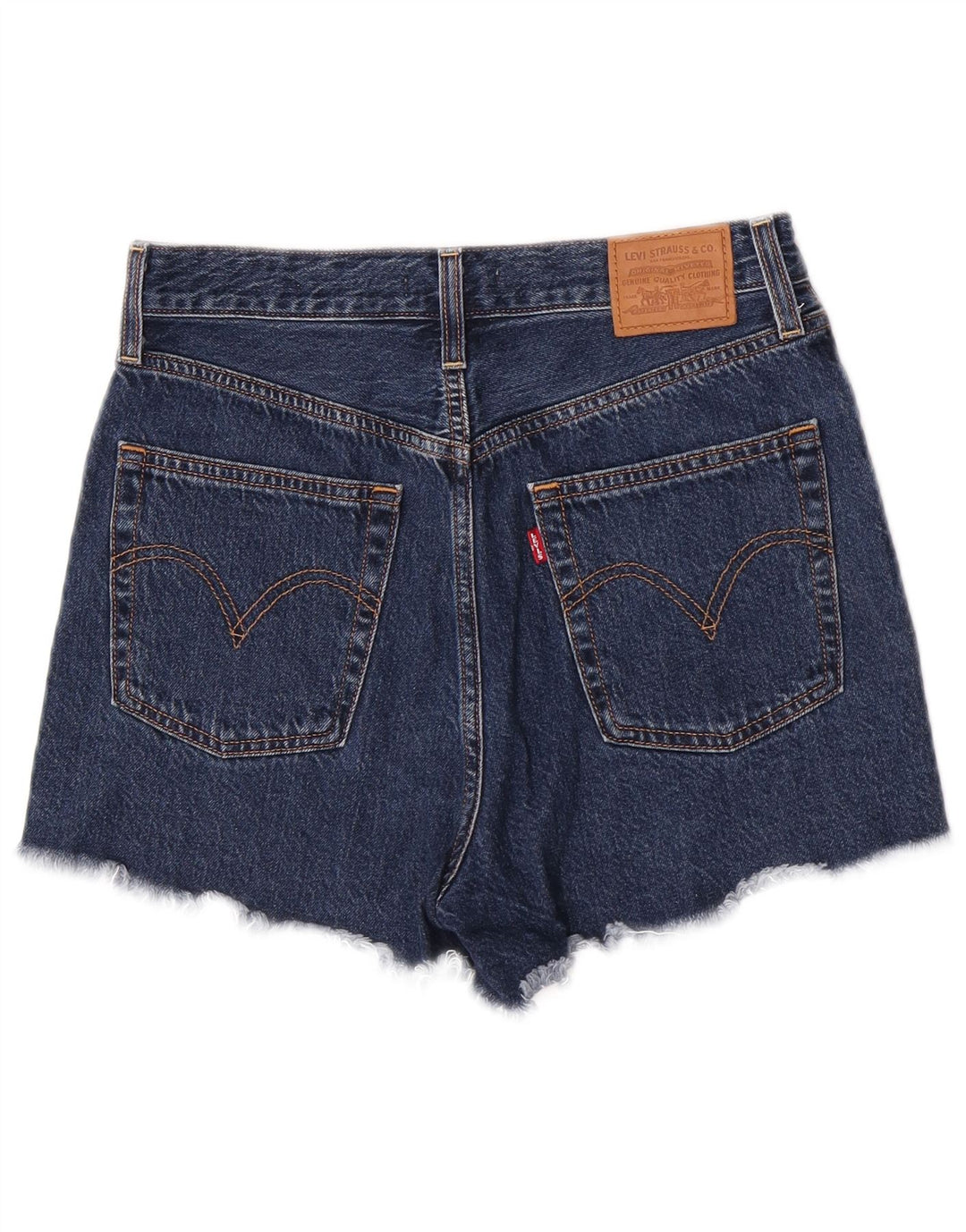Pantaloncini di jeans Ribcage da donna Levi's W29 cotone blu navy medio