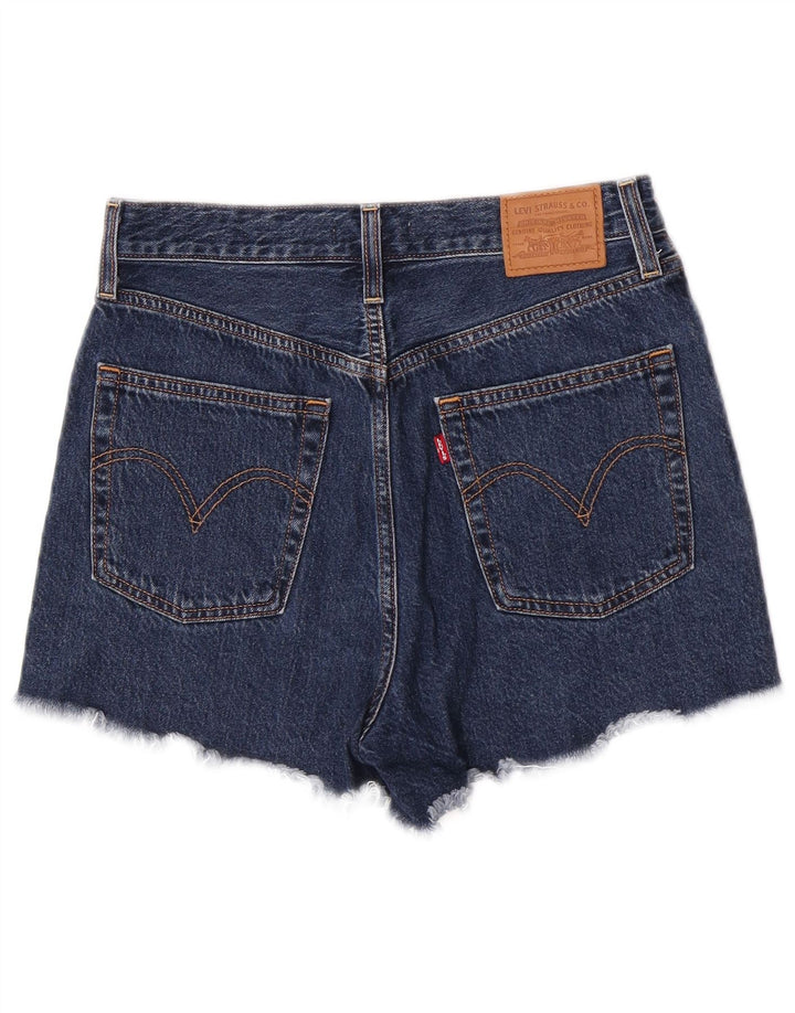 Pantaloncini di jeans Ribcage da donna Levi's W29 cotone blu navy medio