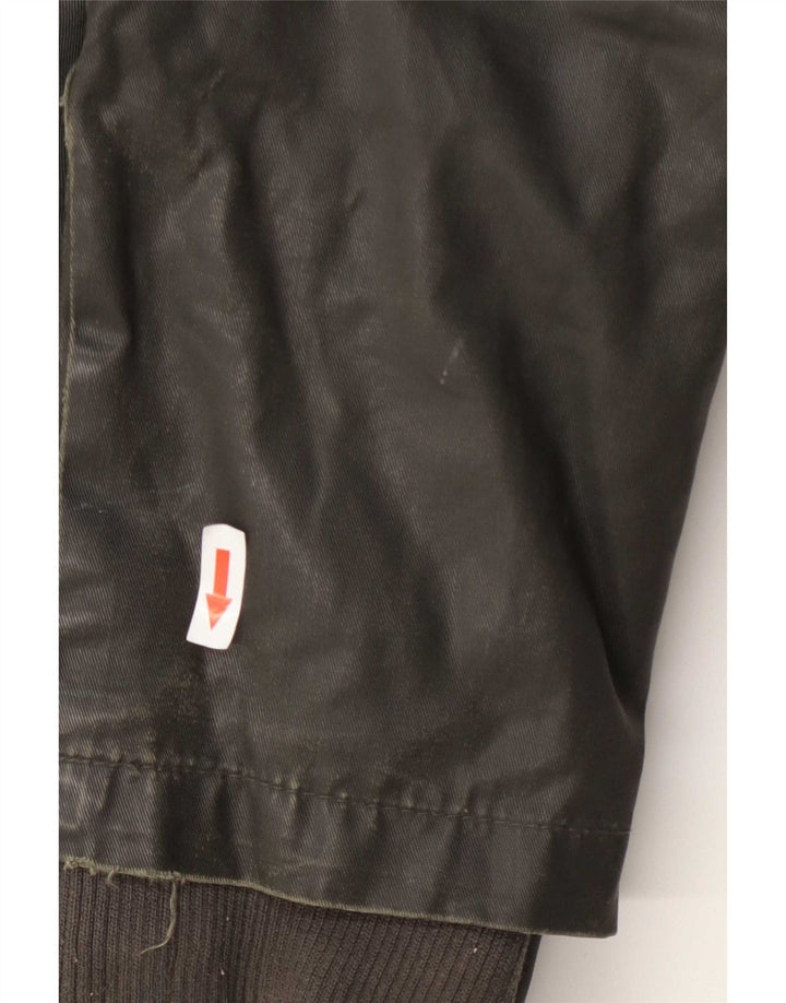 Giacca da uomo in cotone cerato con cappuccio Threadbare UK 40 Large Verde