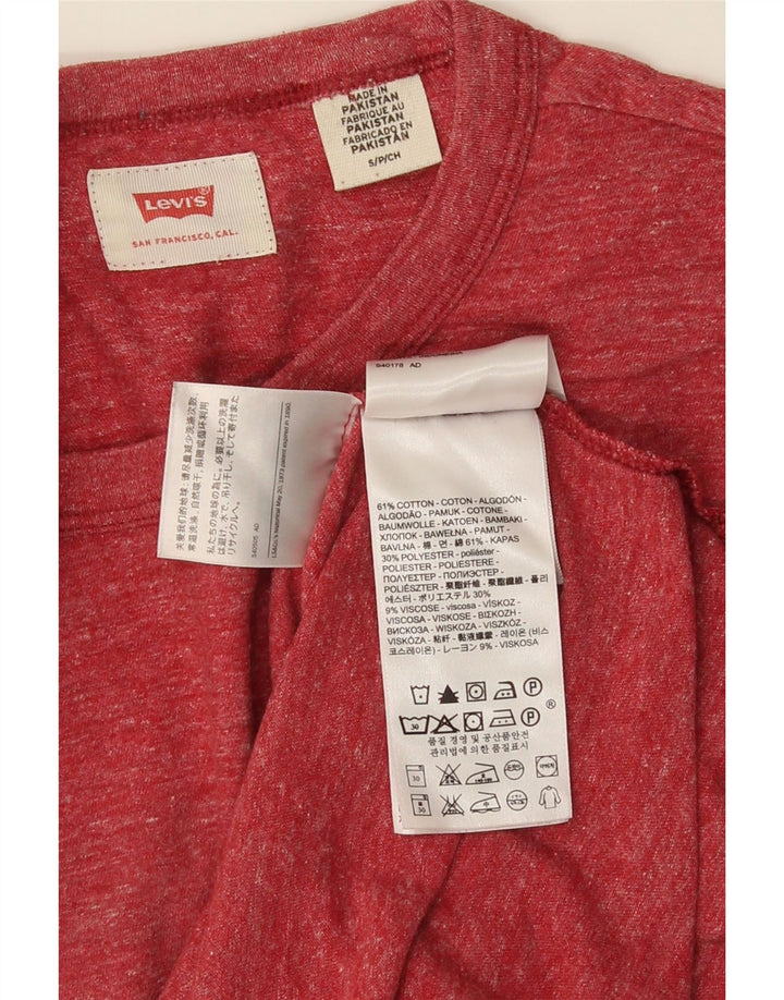 T-shirt da uomo LEVI'S Top piccola in cotone chiazzato rosso