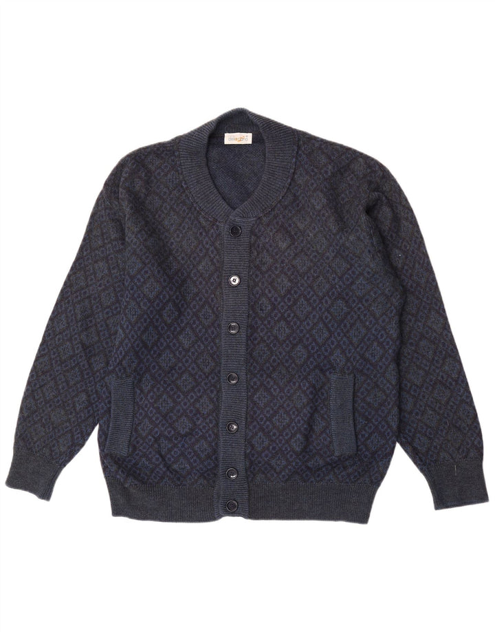 Maglione cardigan da uomo Della Ciana IT 52 Large Blu Navy Argyle/Diamante