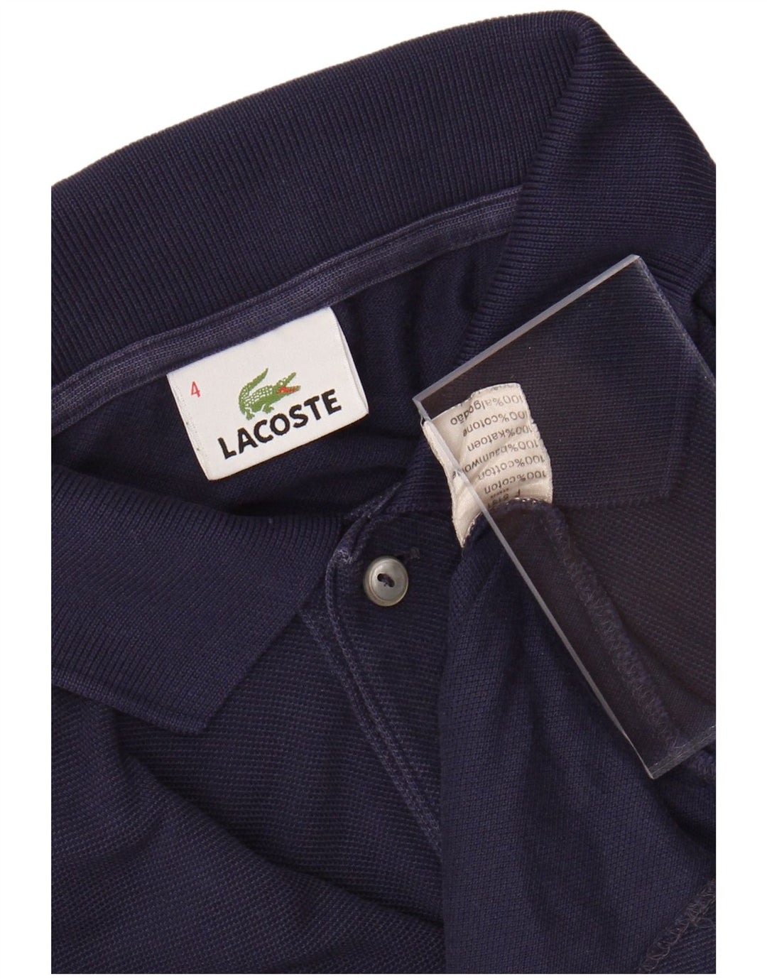 Polo da uomo LACOSTE taglia 4 media cotone blu navy