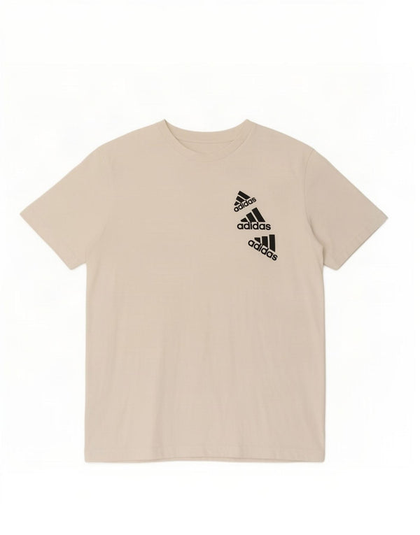 T-shirt grafica da uomo Adidas Top piccola in cotone bianco