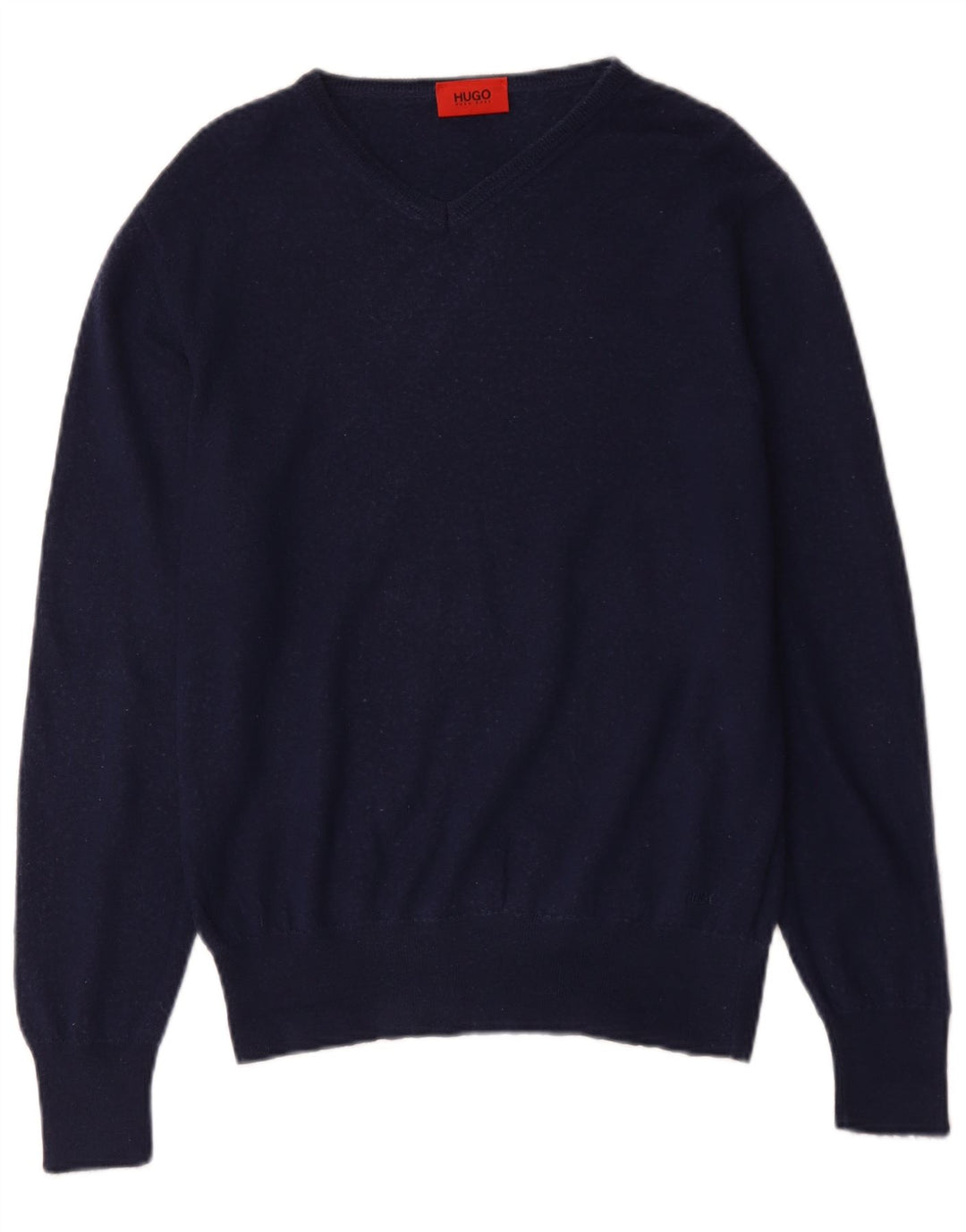 Hugo Boss Maglione da uomo con scollo a V XL in lana blu navy