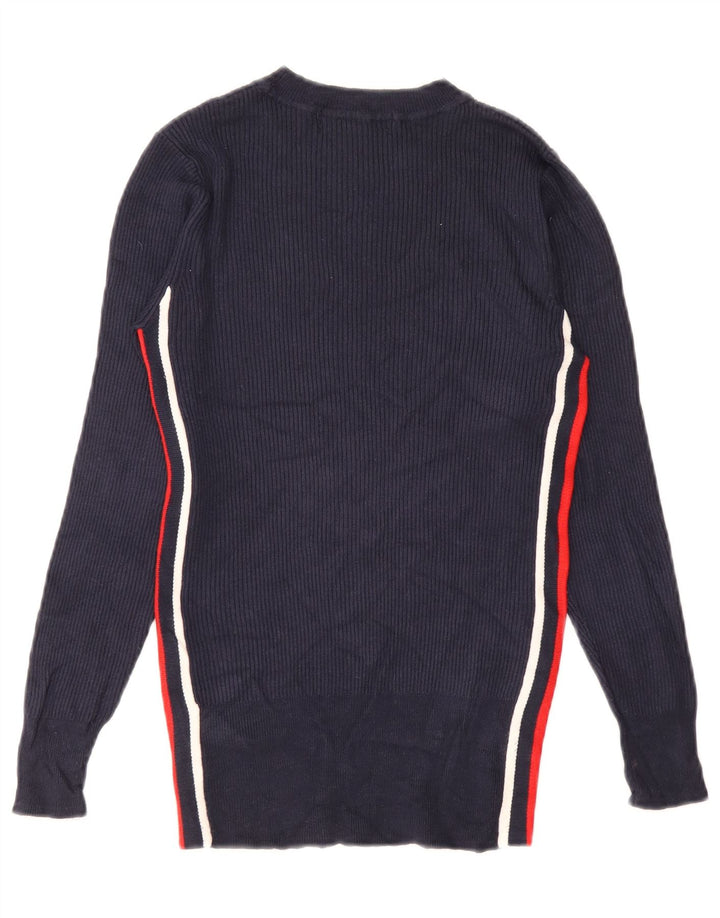 Maglione maglione girocollo da donna Marks & Spencer UK 8 piccolo blu navy