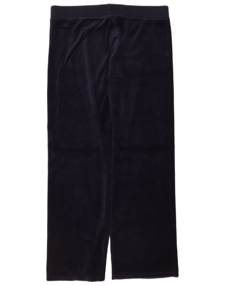Pantaloni da tuta in velluto da donna Marks & Spencer UK 14 Large Blu Navy