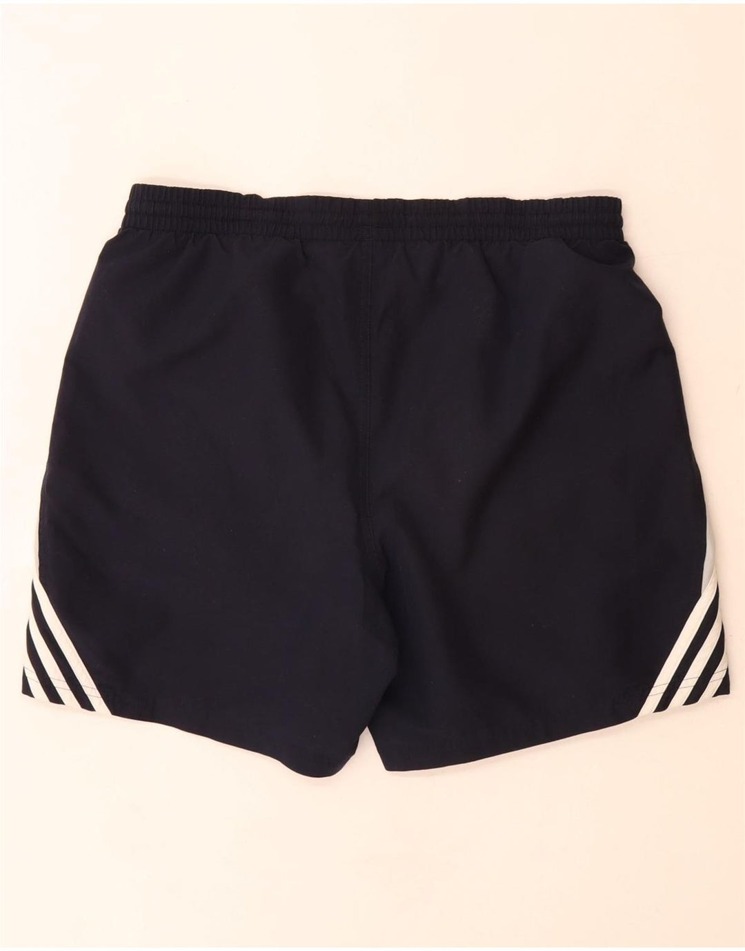 Pantaloncini sportivi da uomo Adidas Large in poliestere color block blu navy