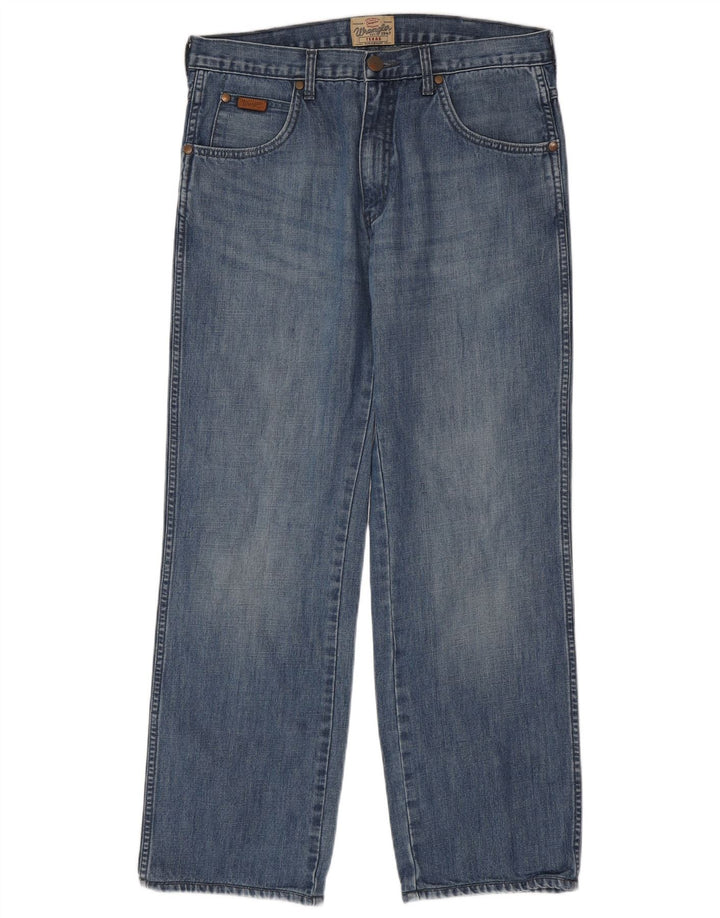 Jeans dritti da uomo Texas WRANGLER W34 L31 cotone blu