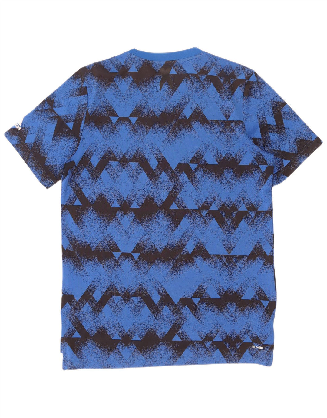 Maglietta Adidas Climalite da ragazzo, 15-16 anni, in poliestere geometrico blu
