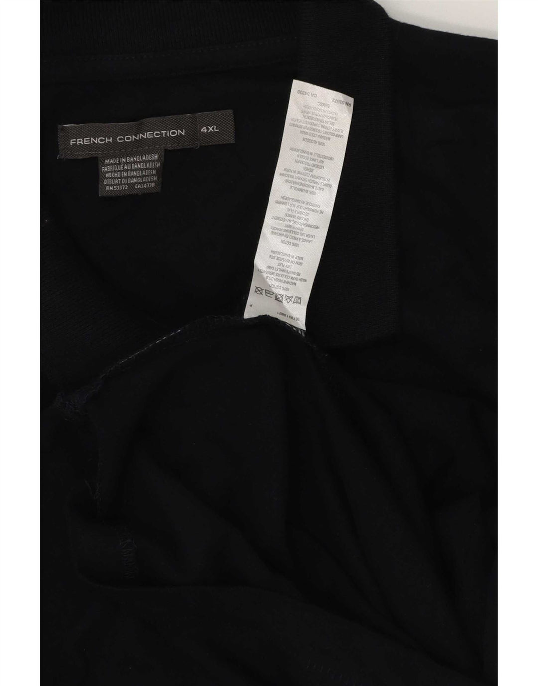 Polo da uomo French Connection 4XL cotone blu navy
