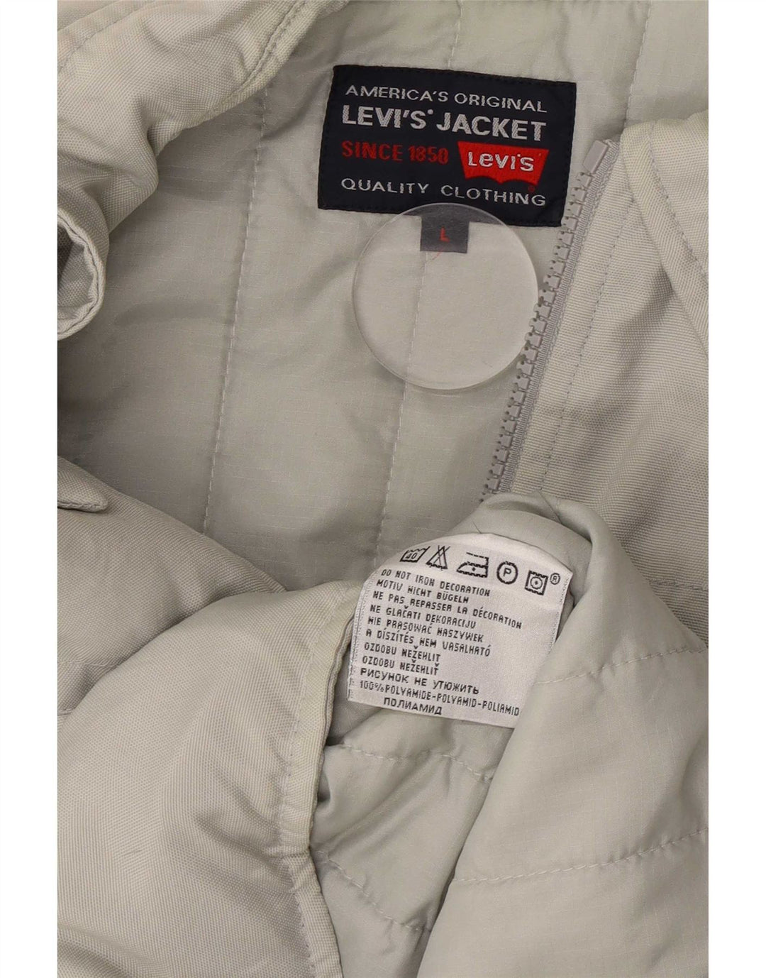 Giacca utility da uomo Levi's UK 40 Large Grigia in poliammide