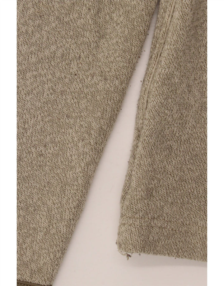 Maglione da uomo con collo con zip Weird Fish, grande poliestere kaki