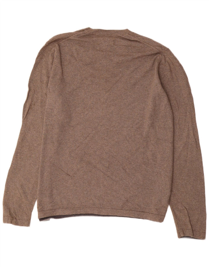 EDDIE BAUER Maglione da uomo con scollo a V grande cotone grigio