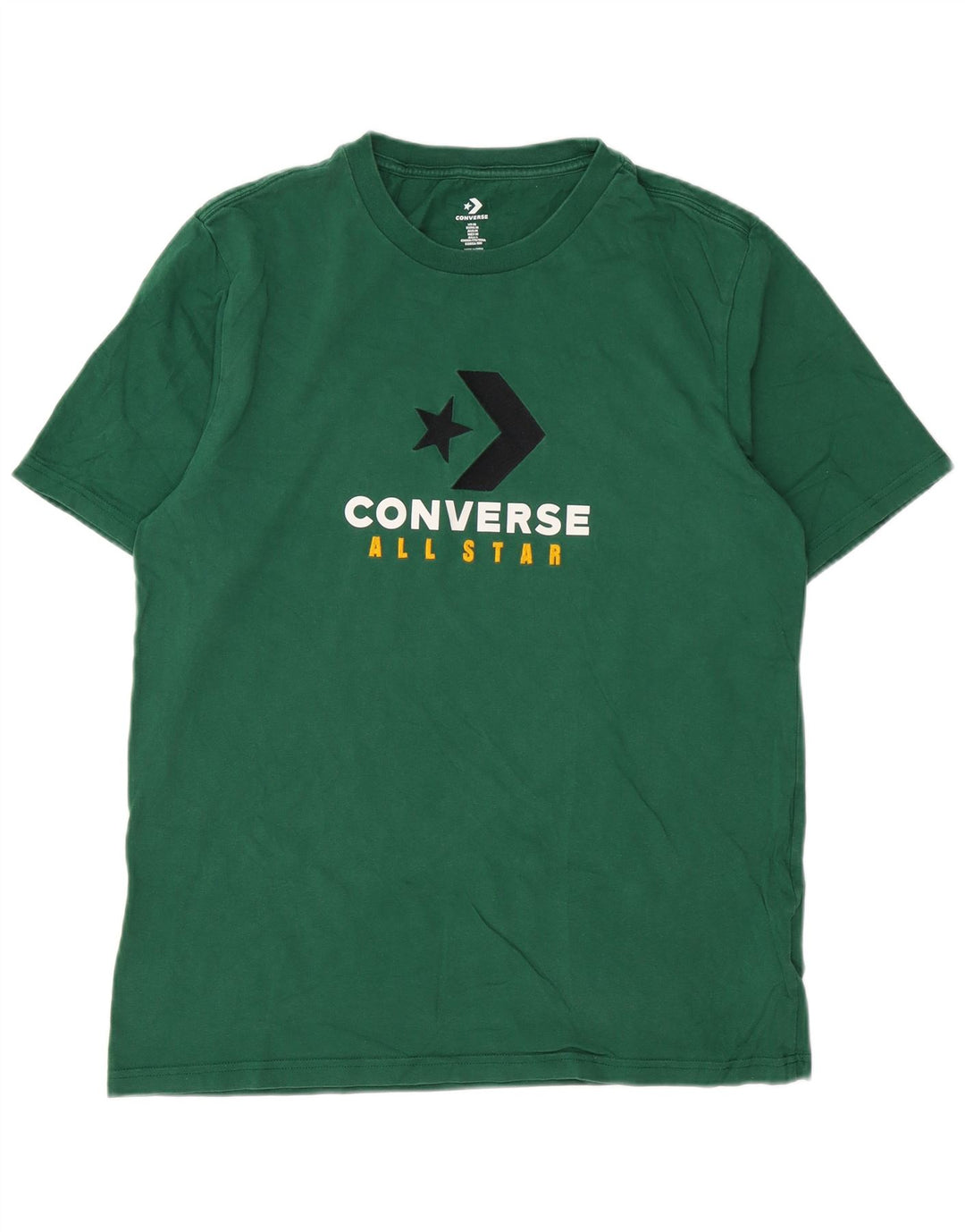T-shirt grafica da uomo Converse Top in cotone verde medio