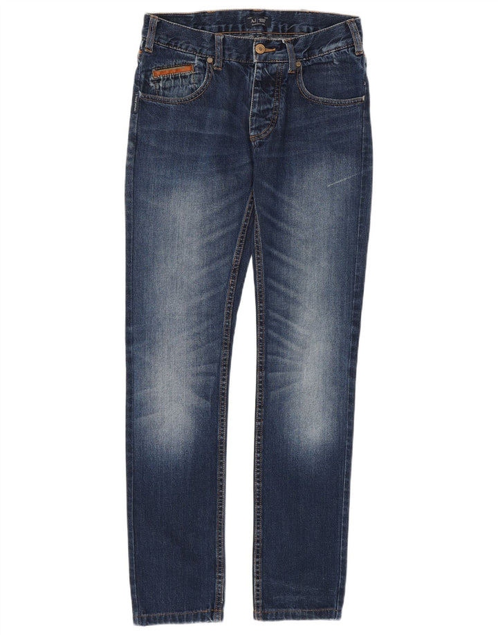 ARMANI Womens Slim Jeans W27 L29 Navy Blue