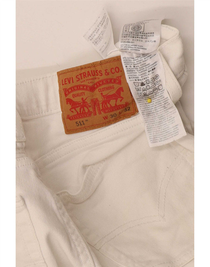 Jeans Levi's Uomo 511 Slim W30 L32 Cotone Bianco