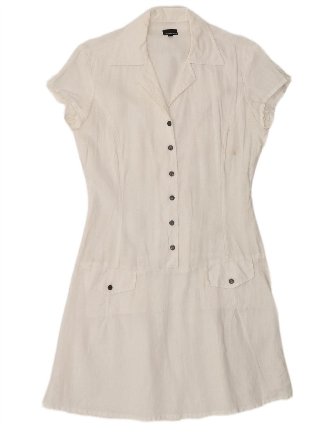 Abito a trapezio da donna Calvin Klein Jeans UK 14 bianco medio