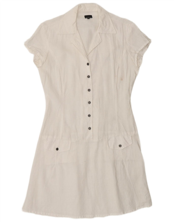 Abito a trapezio da donna Calvin Klein Jeans UK 14 bianco medio