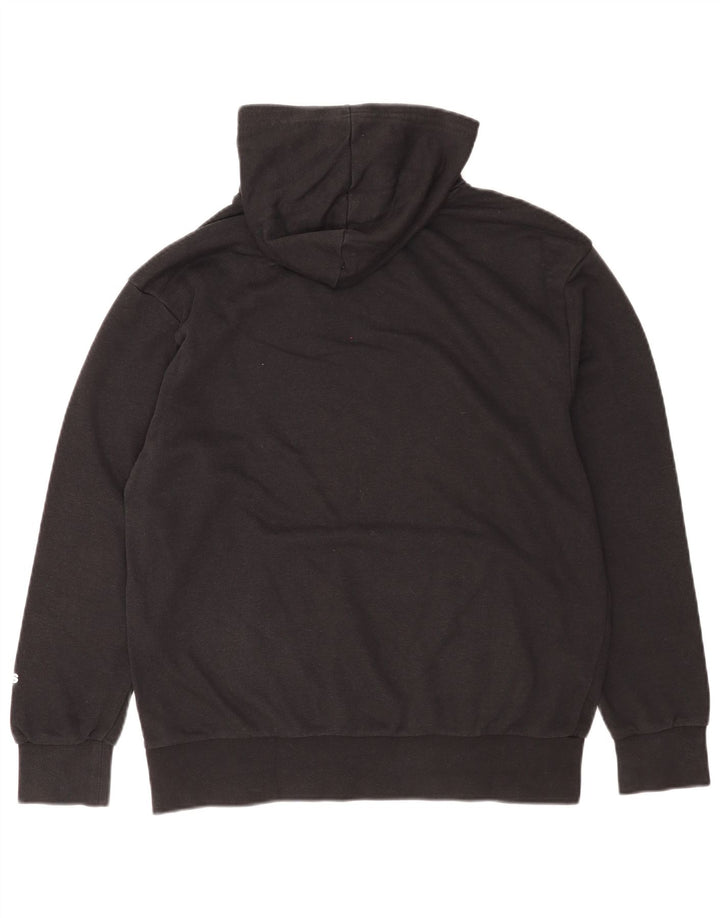 Felpa con cappuccio grafica da uomo Adidas, cotone medio nero