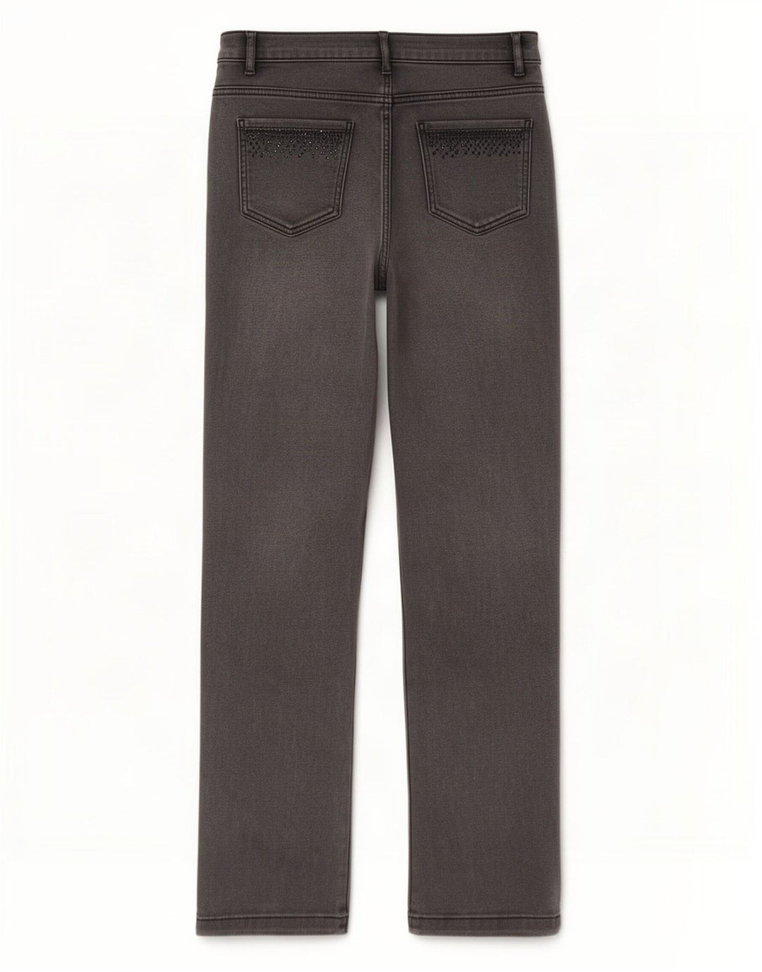 Jeans dritti da donna Marks & Spencer UK 12 medio W30 L29 cotone grigio