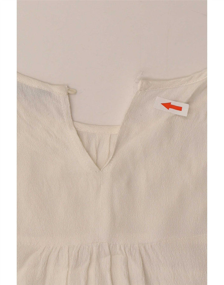 Zara camicetta da donna UK 46 grande bianca in viscosa