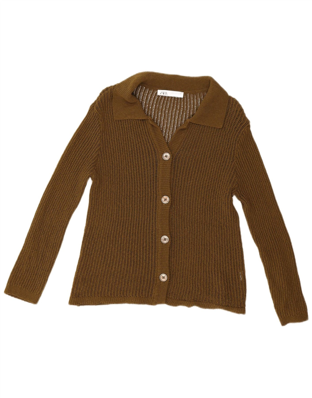 Maglione cardigan oversize da donna Zara UK 10 piccolo verde